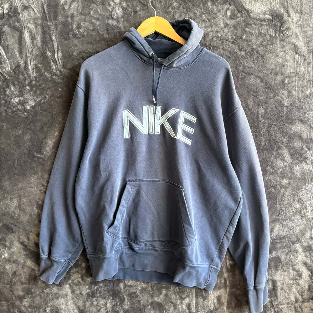Vintage 2000s Nike Spell Out Hoodie Size: XL Color Navy